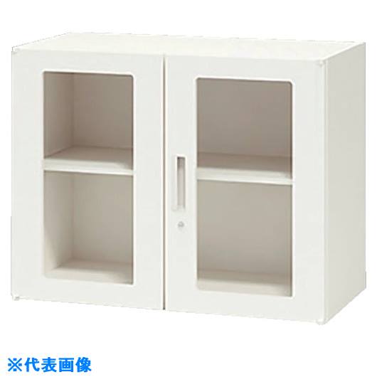 ■NAIKI 収納庫 CWS型 ガラス両開き書庫 W800&times;D400&times;H700 CWS0807KGWW(1238435)[送料別途お見積り][法人限定][外直送]｜セミプロＤＩＹ店ファースト