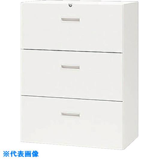 ■NAIKI 収納庫 CW型 ファイル引出し(3段) W800×D450×H1050 CW0811S3WW(1241573)[送料別途お見積り][法人限定][外直送]