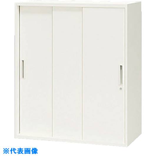 ■NAIKI 収納庫 CWS型 スチール引違い書庫(3枚扉) W800&times;D400&times;H1050 CWS0811H3WW(1241613)[送料別途お見積り][法人限定][外直送]｜セミプロＤＩＹ店ファースト
