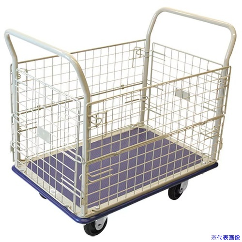 ■金象 キャリーラック金網付L大 フットブレーキ付 183370(1249588)[送料別途見積り][法人・事業所限定][外直送]