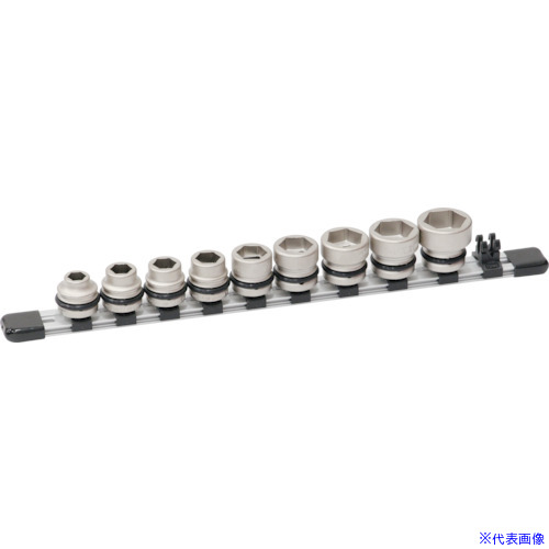 ■TONE インパクト用ショートソケットセット 差込角12.7mm 6角 HNV409SS(1252446)