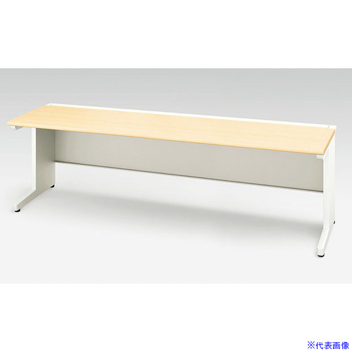 ■NAIKI 平デスク(引出し無し) XEHH型/天板:シルクウッド 本体:クリアーホワイト/W2400&times;D700&times;H720 XEHH247FDNWS(1253388)[送料別途お見積り][法人限定][外直送]｜セミプロＤＩＹ店ファースト