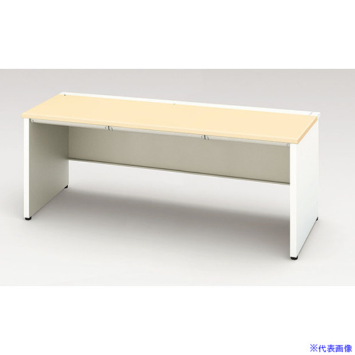 ■NAIKI 平デスク(パネル脚) XEHH型/天板:シルクウッド 本体:クリアーホワイト/W1800×D700×H720 XEHH187FPWS(1253749)[送料別途お見積り][法人限定][外直送]