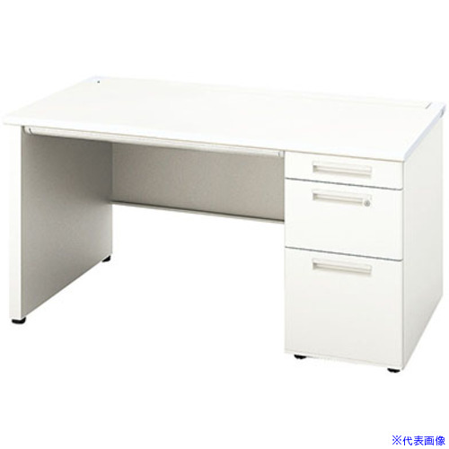 ■NAIKI 片袖デスク(パネル脚) XEHH型/天板:ホワイト 本体:クリアーホワイト/W1400&times;D700&times;H720 XEHH147BPWH(1254787)[送料別途お見積り][法人限定][外直送]｜セミプロＤＩＹ店ファースト