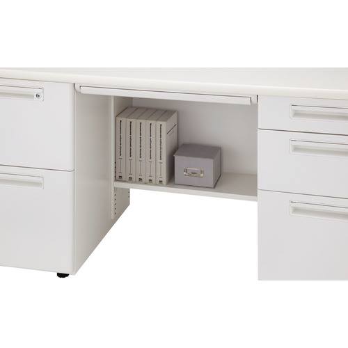 ■NAIKI 足元棚(両袖デスク用) W1400用 XEFT14WW(1256188)[送料別途お見積り][法人限定][外直送]
