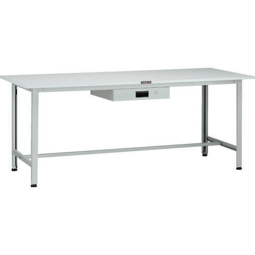 ■TRUSCO 軽荷重作業台(200kg)AO型 1800X600XH740 薄型1段引出付 ホワイト色 AO1860UDK1(1259158)[法人限定][直送元]