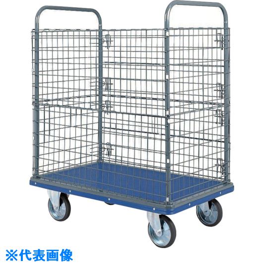 ■アイケー プレス製運搬車 金網付台車 507W(1264696)[送料別途お見積り][法人限定][外直送]｜セミプロＤＩＹ店ファースト