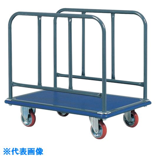■アイケー プレス製運搬車 サイドハンドル台車 310(1264705)[送料別途お見積り][法人限定][外直送]