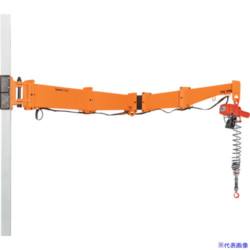 ■スーパー 二速選択型(スライドグリップ)電動チェーンブロック付ジブクレーン コラム型・柱取付式 定格荷重0.16t アーム長さ2m JBCS1620HC(1314999)[送料別途お見積り][法人限定][外直送] 244,200円