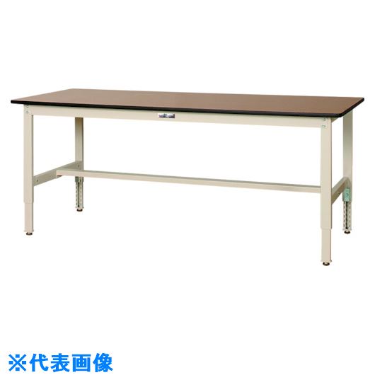 ■ヤマテック 軽量作業台 ワークテーブル300シリーズ 高さ調整タイプ ポリエステル天板 W1800×D750×H600～900mm 木目柄/ヤマテックアイボリー SWPA1875MI(1327533)[法人限定][外直送元]