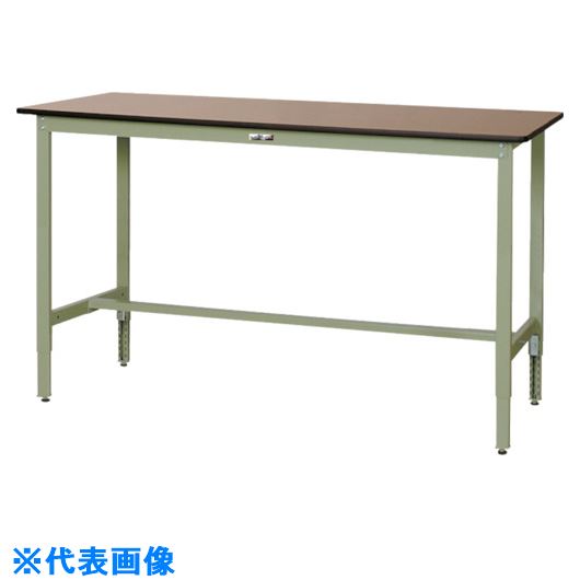 ■ヤマテック 軽量作業台 ワークテーブル300シリーズ 高さ調整タイプ W1500&times;D750&times;H900～1200mm 木目柄/ヤマテックグリーン SWPAH1575MG(1327623)[法人限定][外直送元]｜セミプロＤＩＹ店ファースト