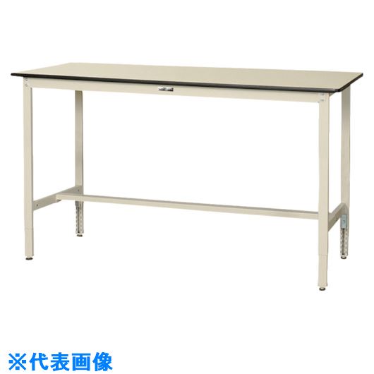 ■ヤマテック 軽量作業台 ワークテーブル300シリーズ 高さ調整タイプ 塩ビシート天板 W1800×D900×H900～12000mm ヤマテックアイボリー SWRAH1890II(1338629)[法人限定][外直送元]