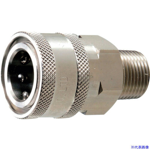 ■スーパー工業 ワンタッチカプラー SUS メス&times;オスネジ 1/2 040000581(1343105)[送料別途お見積り][法人限定][外直送]｜セミプロＤＩＹ店ファースト