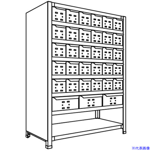 ■NF 引出し付軽量物品棚W900D450H1200F8 LA43S78(1353942)[送料別途お見積り][法人限定][外直送]｜セミプロＤＩＹ店ファースト