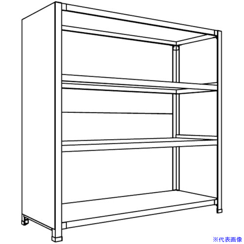 ■NF 背板・側板付軽量物品棚W1200D450H1200F4 LA44S24(1355526)[送料別途お見積り][法人限定][外直送]｜セミプロＤＩＹ店ファースト