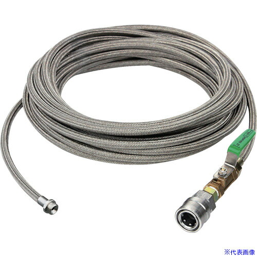 ■Asada 1/4SUS洗管ホース コック付 20m クイックカプラ仕様 HD03216(1356987)[送料別途お見積り][法人限定][掲外取寄]｜セミプロＤＩＹ店ファースト
