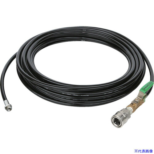 ■Asada 1/4洗管ホース コック付 10m クイックカプラ仕様 HD03206(1357012)[送料別途お見積り][法人限定][掲外取寄]