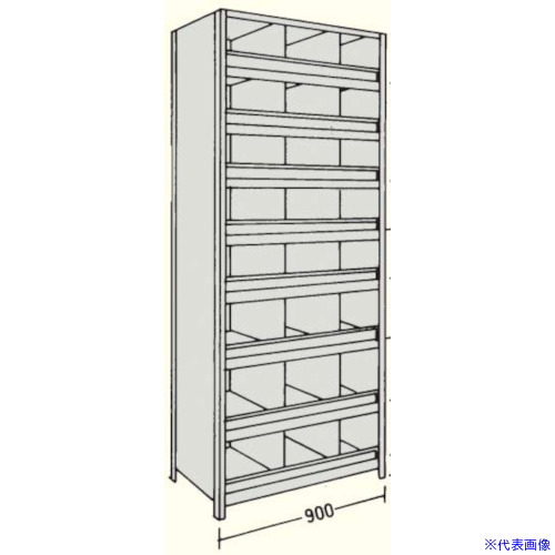 ■NF 縦仕切前当り付軽量物品棚 奥行300mm LA83K59A(1357024)[送料別途お見積り][法人限定][外直送]｜セミプロＤＩＹ店ファースト