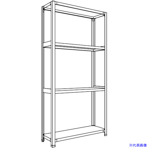 ■NF 軽量開放棚 中棚ボルトレスタイプW900D300H1800F4 LA63K14(1358684)[送料別途お見積り][法人限定][外直送]｜セミプロＤＩＹ店ファースト