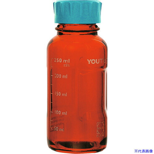 ■SIBATA ユーティリティねじ口びん 茶褐色 250mL 4入 017320250A(1359974)[送料別途お見積り][法人限定][掲外取寄]