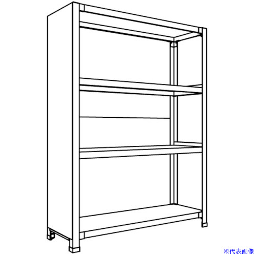 ■NF 背板・側板付軽量物品棚W900D450H2100F7 LA73S27(1361816)[送料別途お見積り][法人限定][外直送]