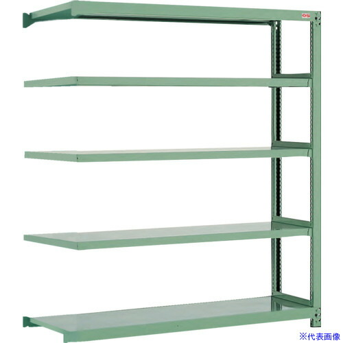 ■OS 中量物品棚(連結タイプ) 間口1200×奥行450×高さ1800mm S56425R(1364233)[法人限定][外直送元]