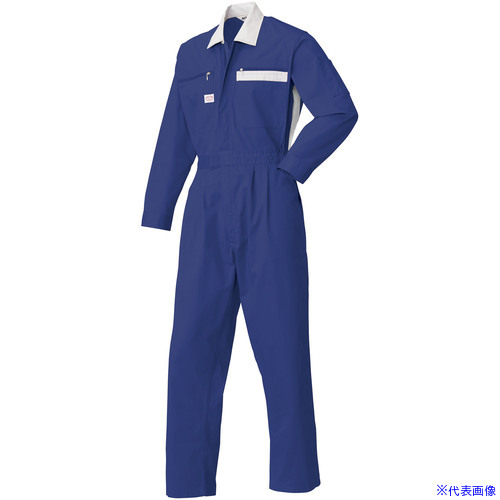■AUTO－BI SS(春夏)モデル 長袖つなぎ服5600－001ネイビーブルー－5L 56000015L(1366352)[送料別途お見積り][法人限定][掲外取寄]