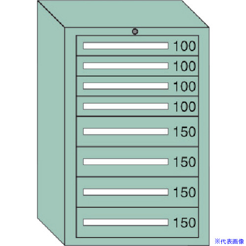 ■OS 中量キャビネット(6型) 間口693&times;奥行557&times;高さ1081mm最大積載量1000kg 61008(1367335)[法人限定][直送元]｜セミプロＤＩＹ店ファースト