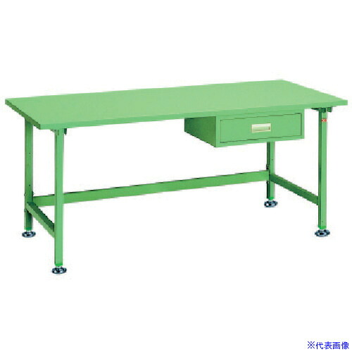 ■OS 中量作業台 スチール天板 間口1800&times;奥行750&times;高さ750mm 引出し付き NBS1873(1367354)[法人限定][外直送元]｜セミプロＤＩＹ店ファースト