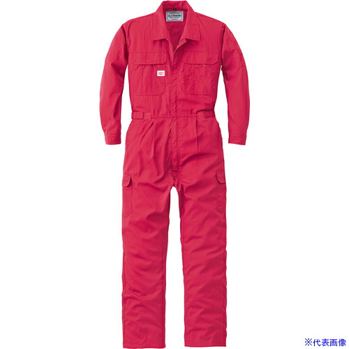■AUTO－BI SS(春夏)モデル つなぎ服2300－005レッド－4L 23000054L(1367941)[送料別途お見積り][法人限定][掲外取寄]