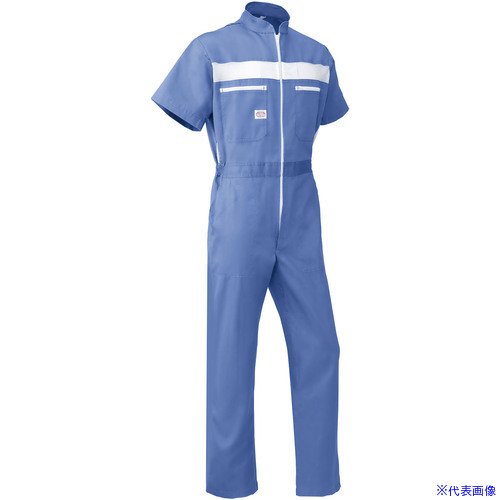■AUTO－BI SS(春夏)モデル 半袖つなぎ服1030－004スカイブルー－BLL 1030004BLL(1368035)[送料別途お見積り][法人限定][掲外取寄]