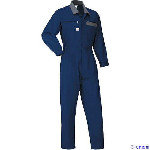 ■AUTO－BI AW(秋冬)モデル 長袖つなぎ服5650－001ネイビーブルー－3L 56500013L(1368209)[送料別途お見積り][法人限定][掲外取寄]