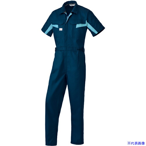 ■ファイテン SS(春夏)モデル 半袖つなぎ服1511－001ネイビーブルー－L 1511001L(1368732)[送料別途お見積り][法人限定][掲外取寄]