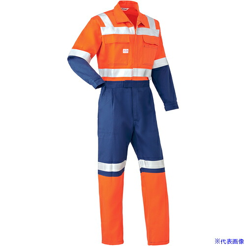 ■AUTO&minus;BI 通年モデル スパークライトつなぎ服7600&minus;003オレンジ&minus;LL 7600003LL(1370070)[送料別途お見積り][法人限定][掲外取寄]｜セミプロＤＩＹ店ファースト