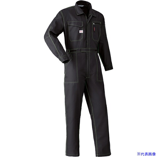 ■AUTO－BI SS(春夏)モデル つなぎ服5910－006ブラック－5L 59100065L(1370099)[送料別途お見積り][法人限定][掲外取寄]