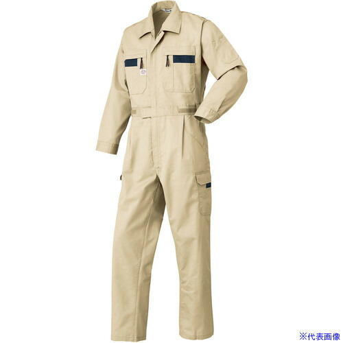 ■AUTO－BI SS(春夏)モデル つなぎ服8710－011カーキ－4L 87100114L(1370471)[送料別途お見積り][法人限定][掲外取寄]