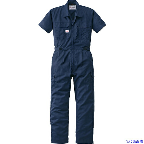 ■AUTO&minus;BI SS(春夏)モデル 半袖つなぎ服2301&minus;001ネイビーブルー&minus;5L 23010015L(1370756)[送料別途お見積り][法人限定][掲外取寄]｜セミプロＤＩＹ店ファースト