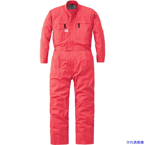 ■AUTO－BI SS(春夏)モデル つなぎ服5700－005レッド－L 5700005L(1370899)[送料別途お見積り][法人限定][掲外取寄]