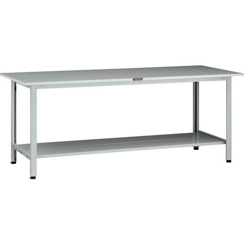■TRUSCO 軽荷重作業台(200kg)AO型 1800X600XH740 下棚2枚付 ホワイト色 AOR1860LT2(1371689)[法人限定][直送元]