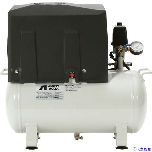 ■アネスト岩田 レシプロコンプレッサー(オイルフリー) 50/60Hz 0.2kW 三相200V TWP028M(1372930)[法人限定][直送元]