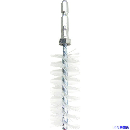 ■KOWA 六角軸付きネジリブラシ 66ナイロンφ25 20979(1381253)×10[送料別途お見積り][法人限定][掲外取寄]