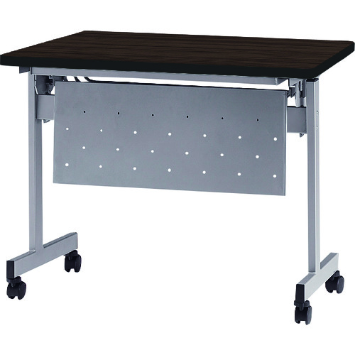 ■TOKIO 天板跳上式スタックテーブル(パネル付) 1200×600mm 天板色：ローズ HSN1260PRO(1395541)[法人・事業所限定][外直送元]