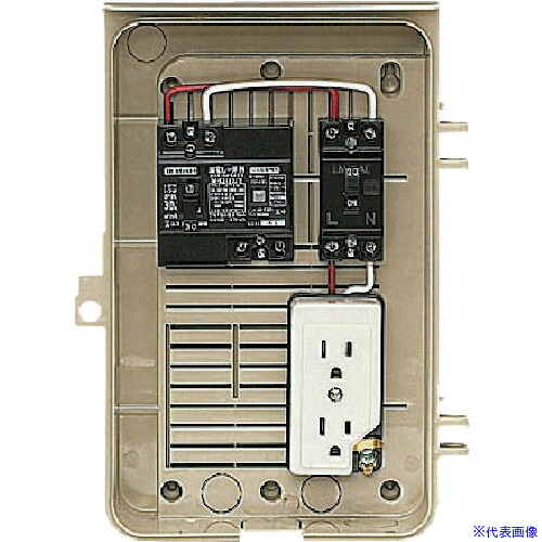 ■未来 屋外電力用仮設ボックス (漏電しゃ断器・分岐ブレーカ・コンセント内蔵) 21C(1397057)[送料別途お見積り][法人限定][掲外取寄]｜セミプロＤＩＹ店ファースト