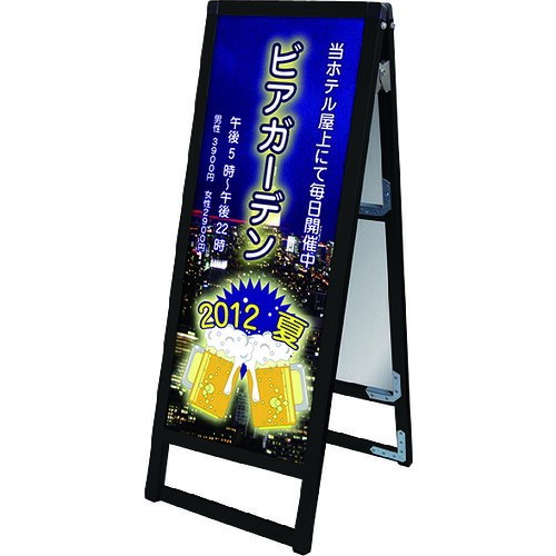 ■TOKISEI ブラックバリウススタンド看板 アクリルタイプ A3縦縦ロウ両面 BVASKACA3TTLR(1435569)[送料別途お見積り][法人限定][外直送]
