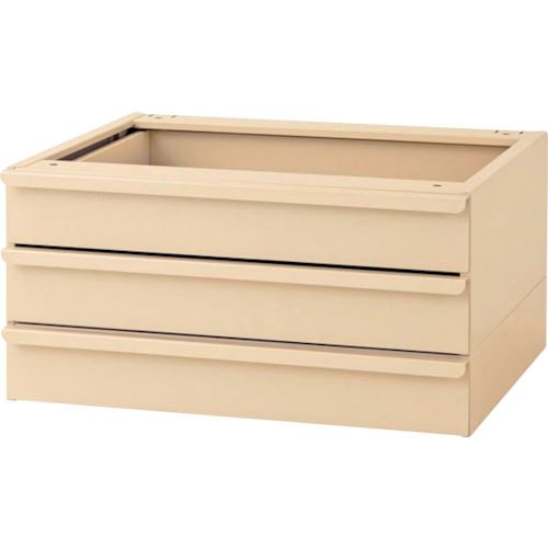 ■ヤマテック ワークテーブル用 キャビネット浅型W500・3段 ヤマテックアイボリー W500&times;D456&times;H250mm L3IV(1440423)[送料別途見積り][法人・事業所限定][外直送]｜セミプロＤＩＹ店ファースト