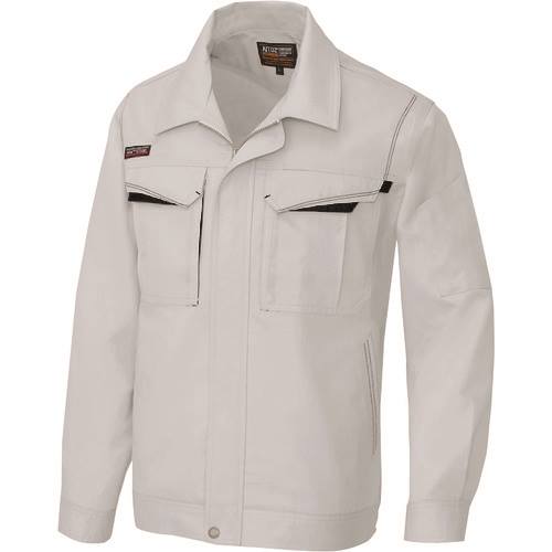 ■アイトス 長袖サマーブルゾン(男女兼用) シルバーグレー×ブラック 5L 55500035L(1453304)[送料別途見積り][法人・事業所限定][掲外取寄]