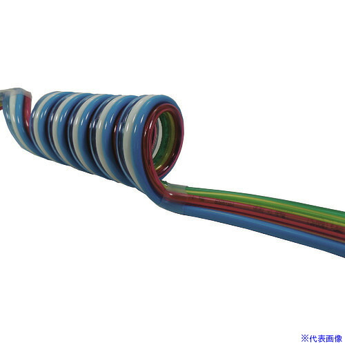 ■チヨダ スパイラルチューブ 耐水性マルチスパイラル 芯数7 外径6mm/使用範囲1700mm 7MES625S(1460630)[送料別途見積り][法人・事業所限定][外直送]