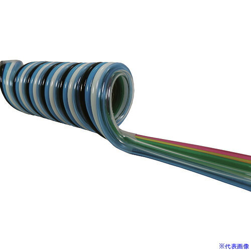 ■チヨダ スパイラルチューブ 耐水性マルチスパイラル 芯数8 外径6mm/使用範囲1700mm 8MES625S(1463762)[送料別途見積り][法人・事業所限定][外直送]