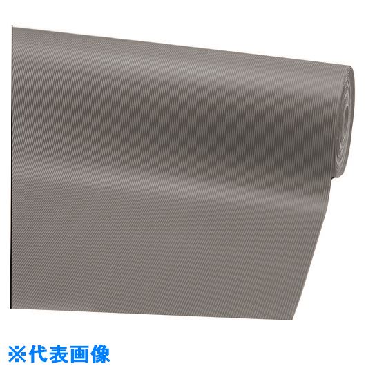 ■コンドル 床保護シート ゴム筋入長マット 幅1000mm×10m 6mm厚 グレー F25106(GY)(1479303)[法人限定][外直送元]