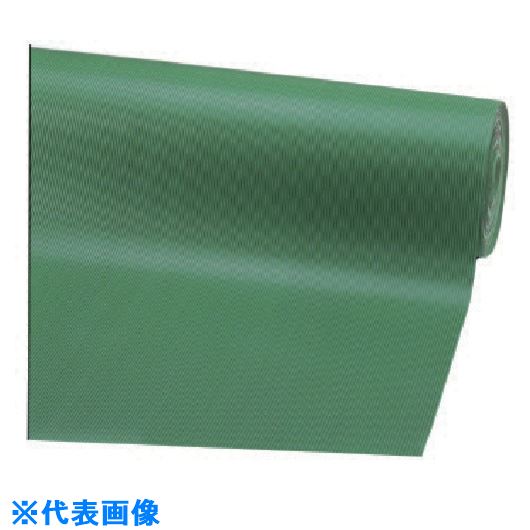 ■コンドル 床保護シート ゴム筋入長マット 幅1000mm×20m 3mm厚 緑 F25103(GN)(1479312)[法人限定][外直送元]